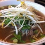 Classic pho, rice noodle and beef soup, My Canh Restaurant