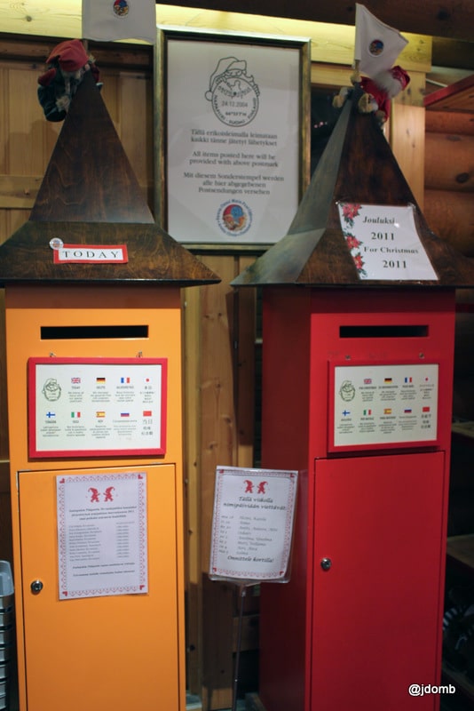 Drop your mail in the red box to be held for special Christmas delivery
