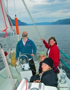 Sailing to L'Anse Saint Jean