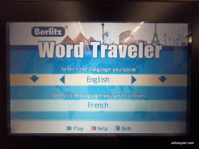 You can learn on language on the flight