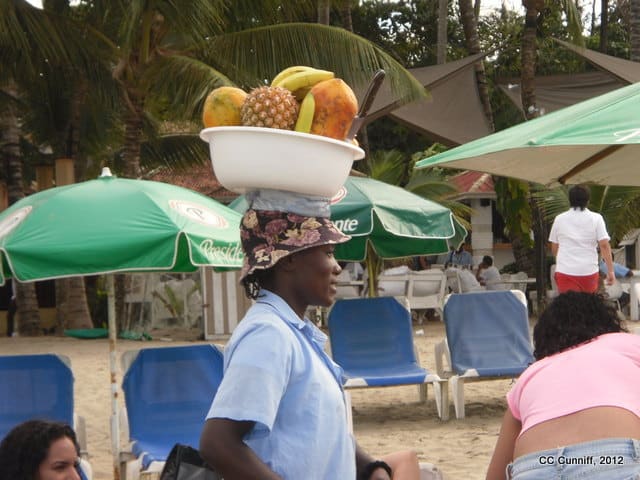 Fruit seller on Cabarete