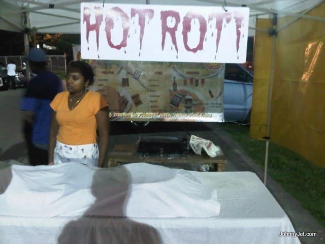 Roti stand at Queen's park