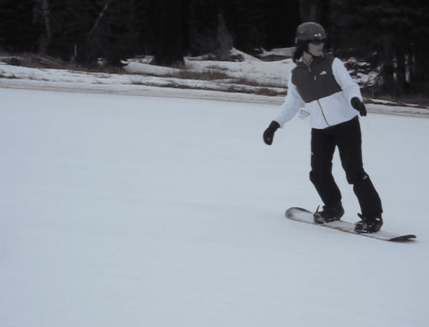 Snowboarding at Badger Pass