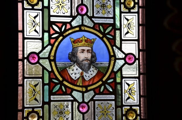 Stained glass of King George