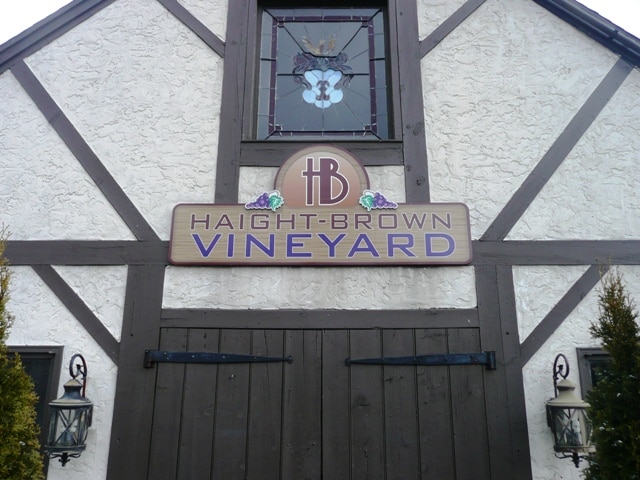 Haight Brown Vineyard sign