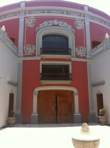 The colorful architecture in Mazatlan.