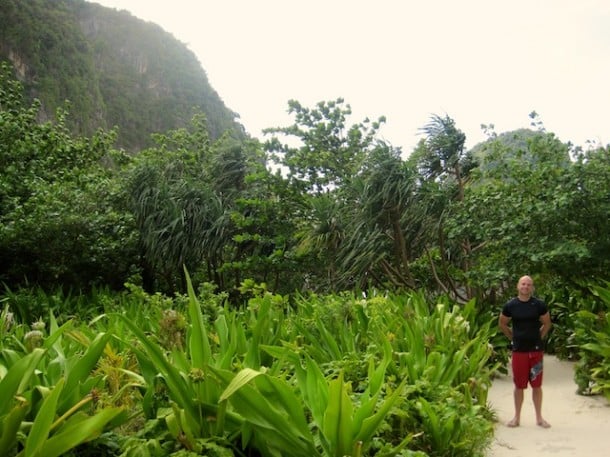 Walking through the jungle-like sandy paths to The Beach
