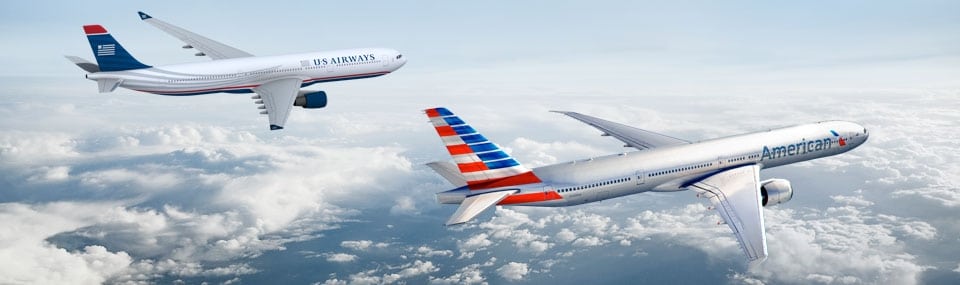 US Airways and American Airlines to merge.