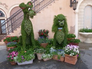 So this is love! Lady and the Tramp topiary at the Italy Pavilion
