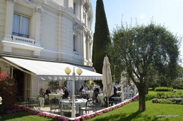 Breakfast in Hotel de Paris Monte-Carlo garden