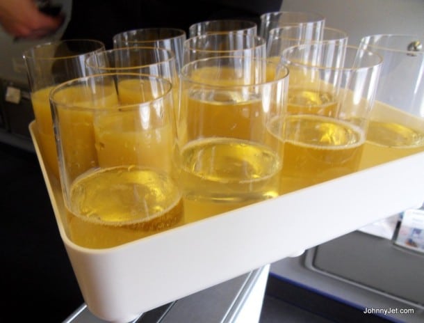 Air France Pre-takeoff drinks