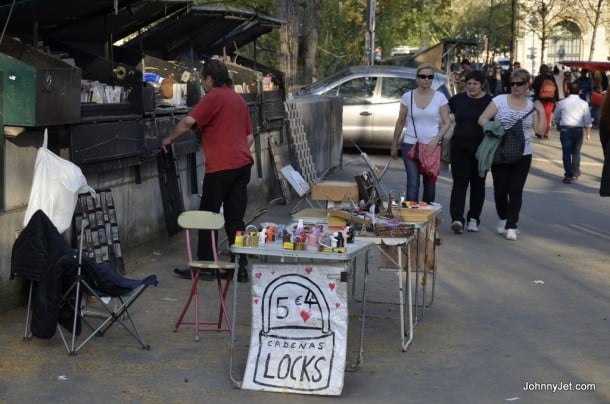Locks for sale near the bridge
