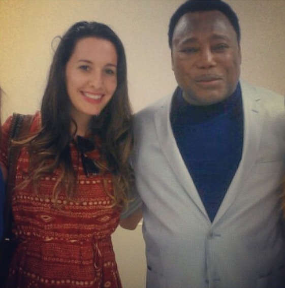 Amanda with one of the Jazz Fest performers, George Benson