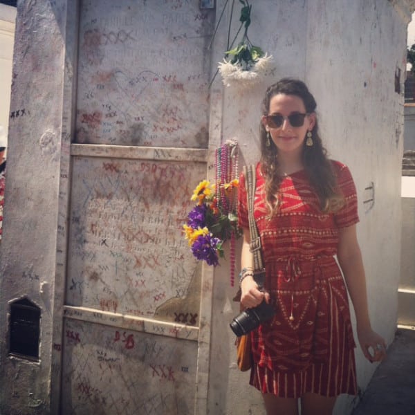 Amanda at “Voodoo Queen” Marie Laveau’s tomb