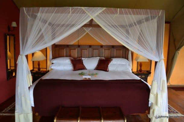 Olare Mara Kempinski Masai Mara giant bed 