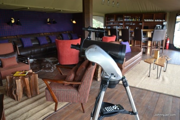 Telescope in lounge