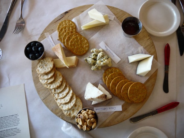 The Green Onion's cheese plate