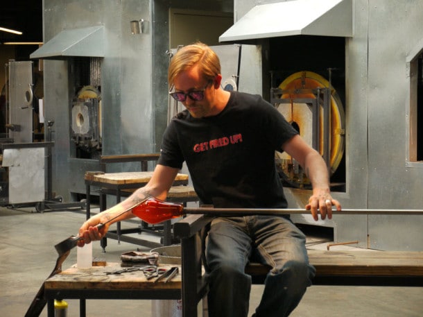 Hot glass is maleable