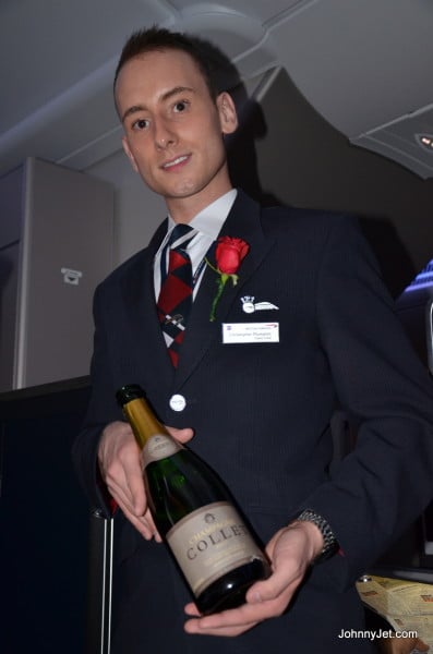 British Airways A380 Champagne in First Class