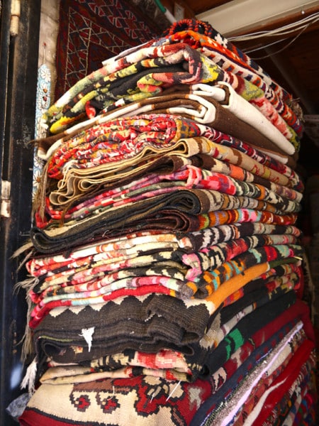Carpets for sale at Jaffa flea market