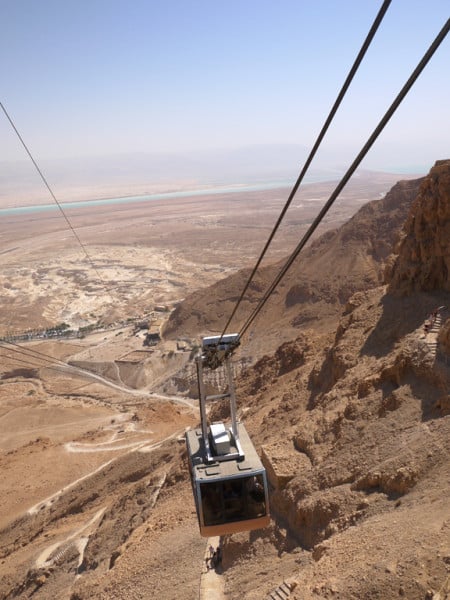 Gondola at Masada descends