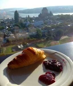 View with Croissant on 23rd floor of Hilton