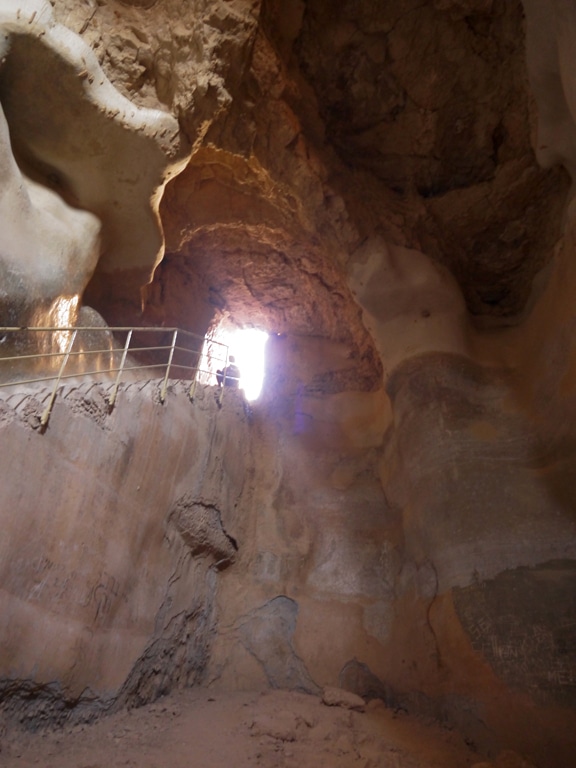 Inside a cistern at Masada