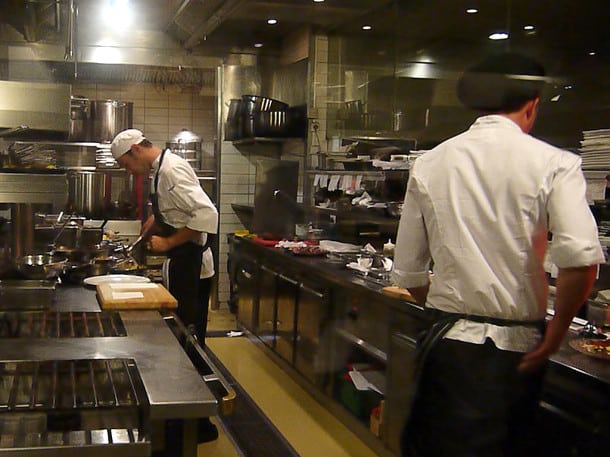 Behind-the-scenes access to Herbert Samuel's busy kitchen at dinnertime.