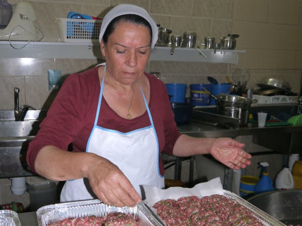 Nura's making lamb meatballs for her food-blogging guests