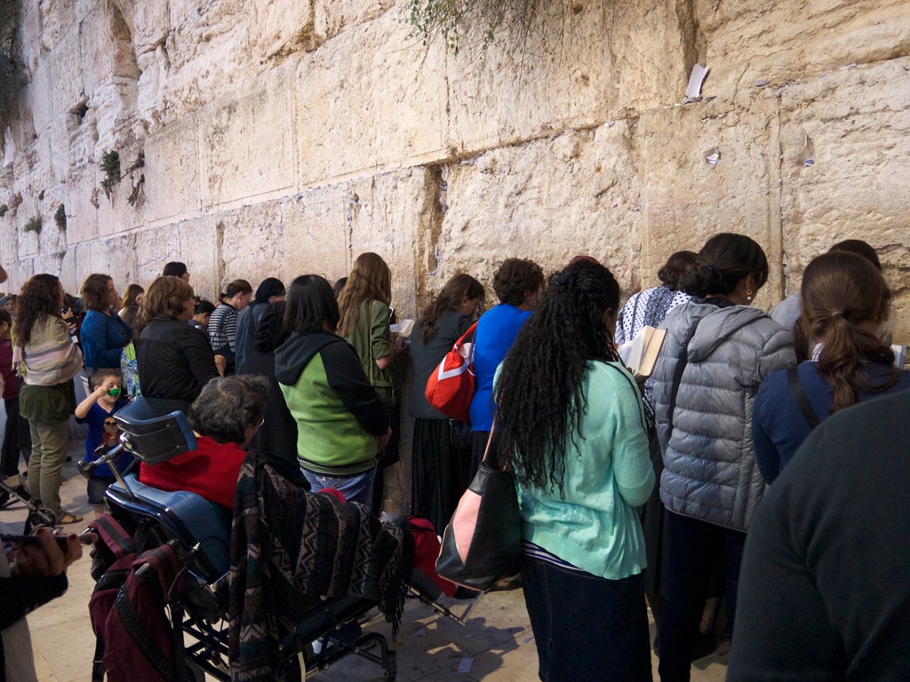Prayers from the faithful at The Western Wall