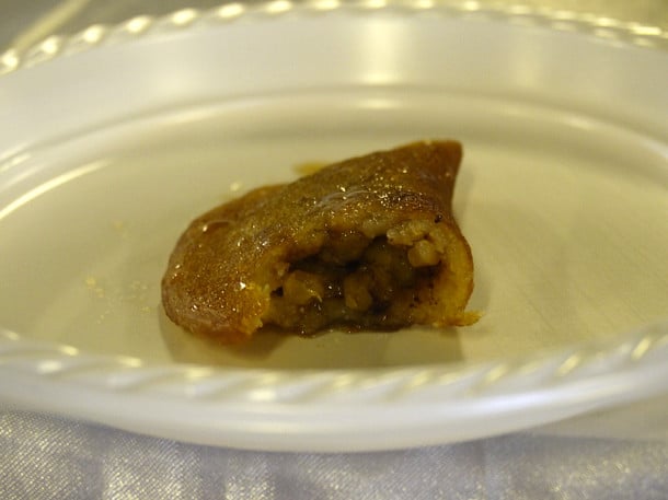 Qatayef (fried honey-nut-pastry) at Nora's Kitchen
