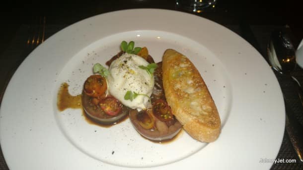 Tomatoes with Burrata at Jean Georges Steakhouse