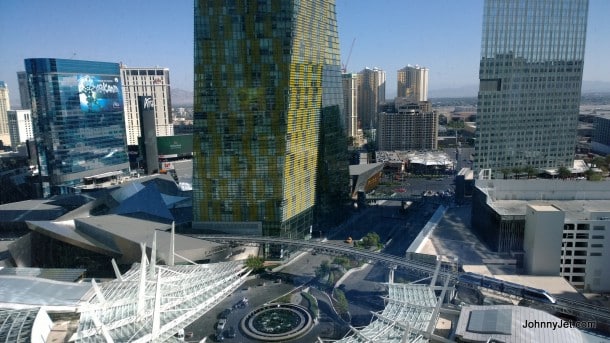 View from our room at Aria Hotel in Las Vegas