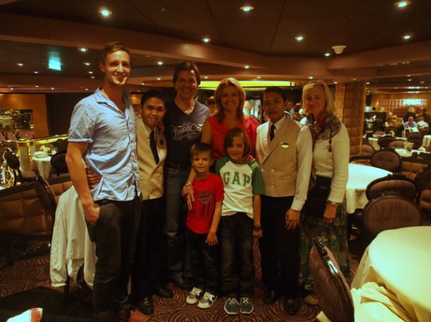 Us with our Greek friends, Kurniawan and Welcome at the Black Crab