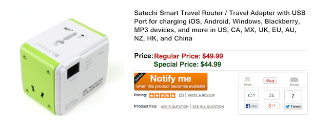 Satachi Smart Travel Router:Travel Adapter