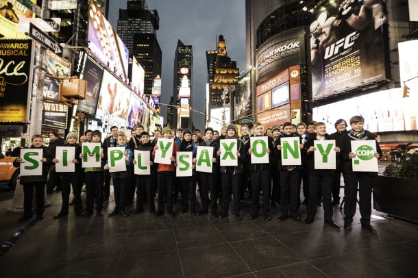 The St. Thomas Boys Choir, all the way from Leipzig, Germany to Times Square