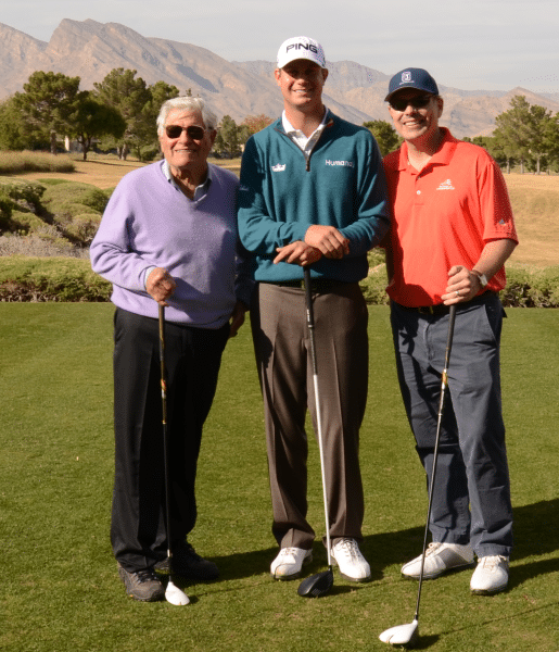 My dad, Harris English and me at TPC Summerlin