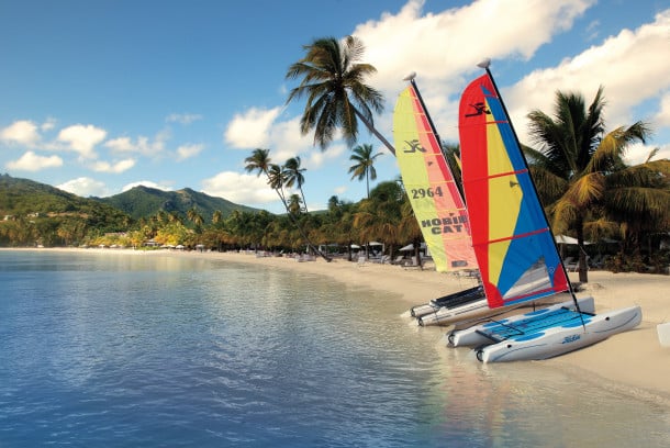 The beach at Carlisle Bay.