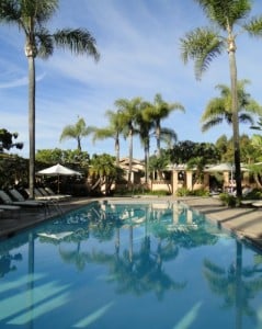 The main pool of Rancho Valencia