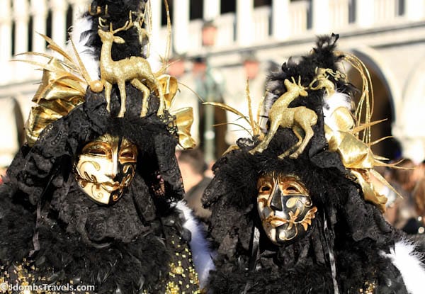 Beautiful costumed masqueraders