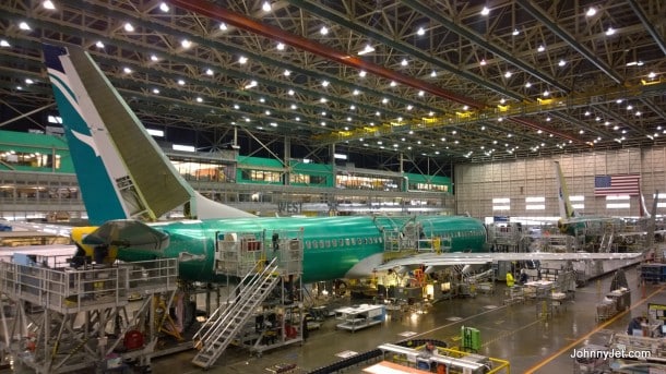 SilkAir's second 737-800 being made at Boeing's 737 factory