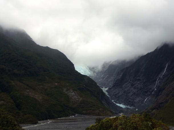 The Franz Josef Glacier in the South Island's Westland Tai Poutini National Park
