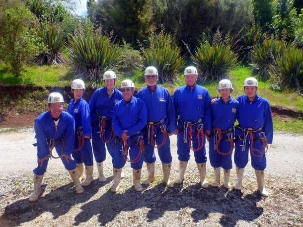 Repelling group pre-Waitomo Caves