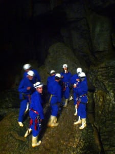 The group in the Waitomo Caves 