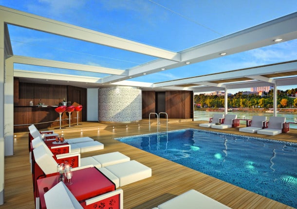 Pool: heated. Roof: retractable. Europe: just outside.