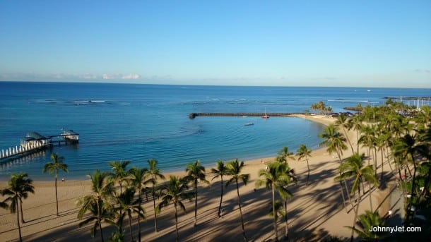 View from Ali'i Tower in Hilton Hawaiian Village