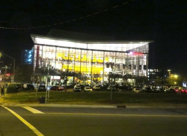 “DPAC"—the Durham Performing Arts Center—shines brightly