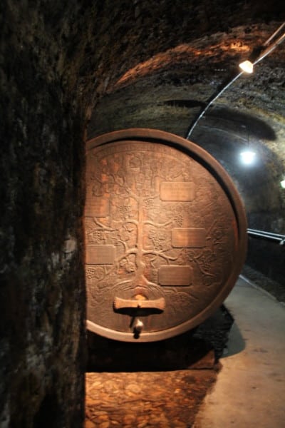 Antique wine barrel at Domäne Wachau