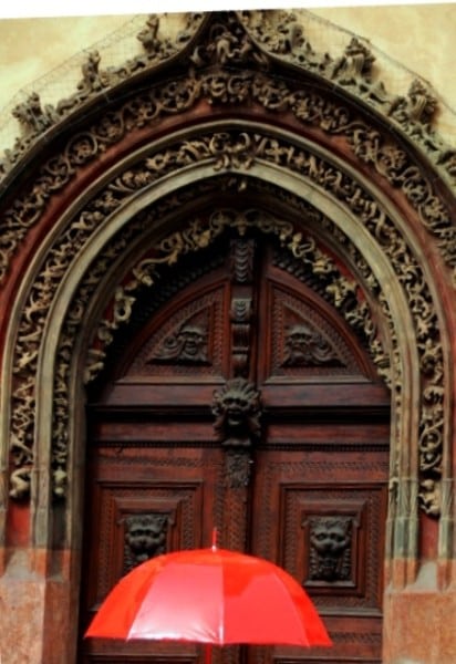 Doorway in Prague center