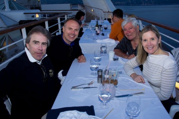 Dining under the stars during Star Pride's Deck Barbeque